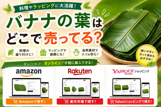 バナナの葉はどこで売ってる？スーパーなどで買えるか調査！
