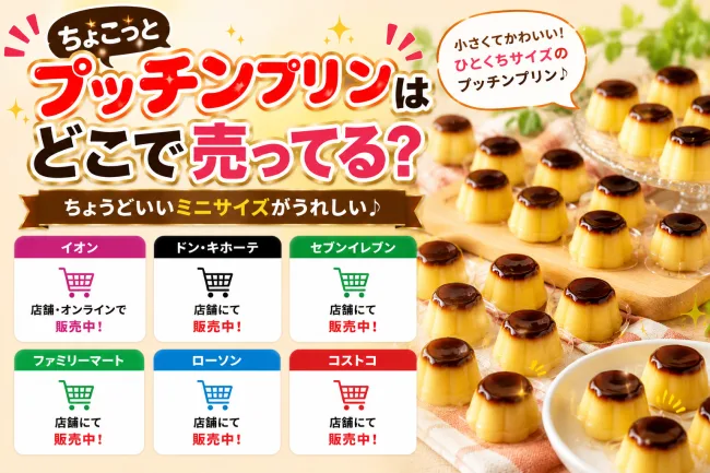 ちょこっとプッチンプリンはどこで売ってる？ドンキ・イオン・コンビニの売り場を徹底調査