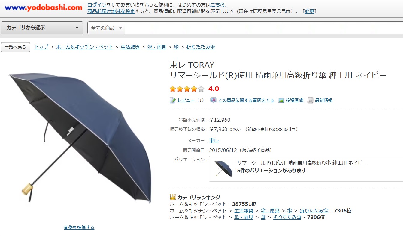 東レサマーシールド日傘